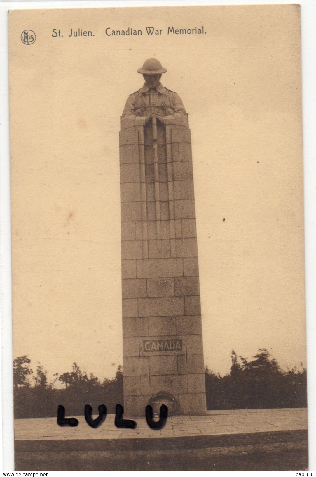 BELGIQUE : Saint Julien , Canadian War Mémorial - Langemark-Poelkapelle