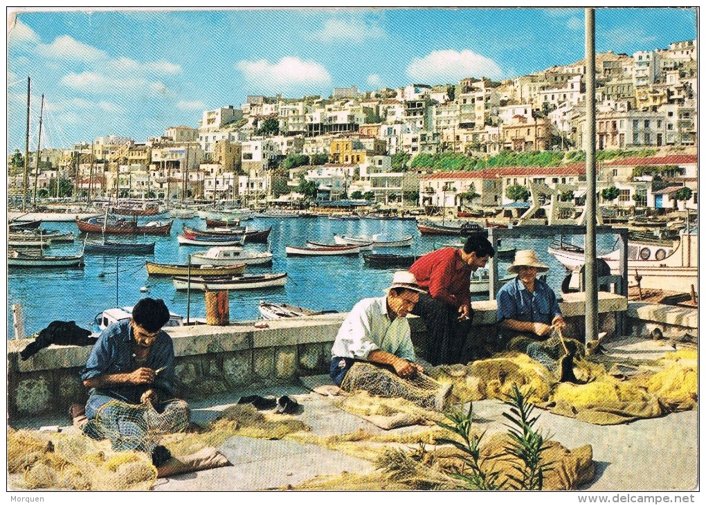 19626. Postal ATENAS (Grecia)  Turcolimano Pescadores - Grecia