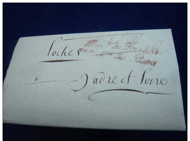 LETTRE DIRECTION GENERALE DES POSTES ANNEES 1820 CURSIVE ROUGE - Documenti Della Posta