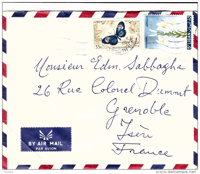 LIBAN 1965 LETTRE BEYROUTH POUR GRENOBLE /   7742 - Liban