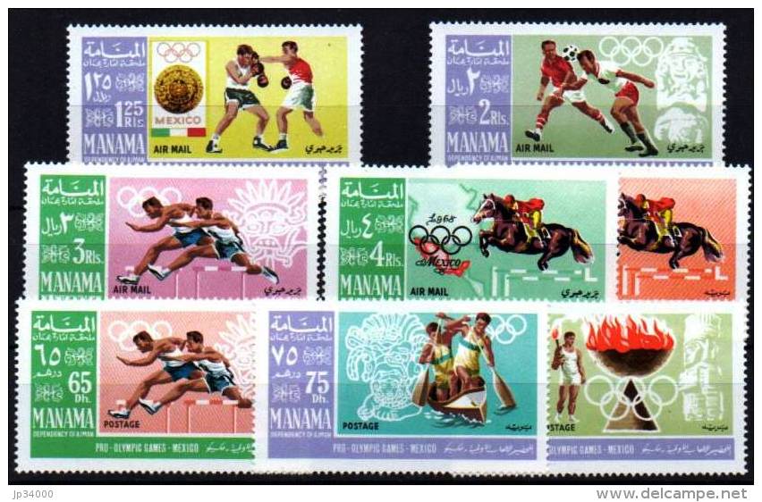 MANAMA Jeux Olympiques MEXICO 68. MICHEL N° 38/45. ** MNH. - Sommer 1968: Mexico