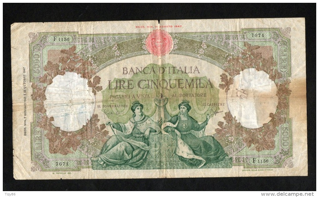 REPUBBLICA ITALIANA - 5000 Lire Regine Del Mare - 7-1-1963 (RARA) - 5000 Liras