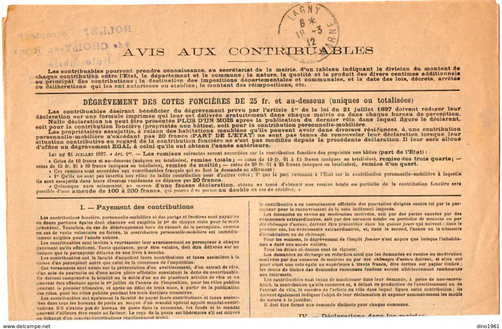 TB 2077  - TB Type Blanc Sur Lettre Du Percepteur à CHOISY EN BRIE  Pour BUSSY SAINT GEORGES & FERRIERES - 1877-1920: Période Semi Moderne