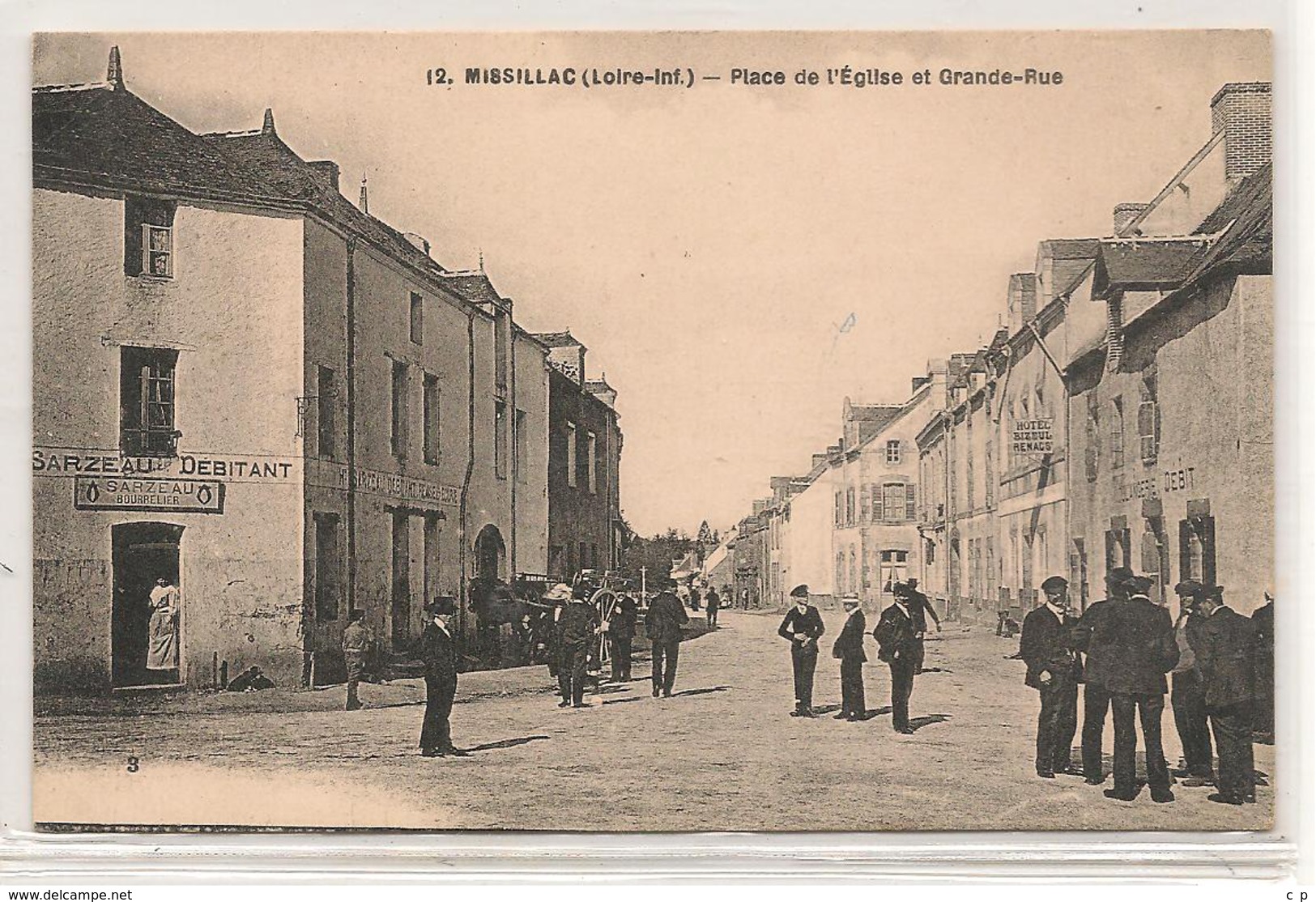 Missillac - 12 - Place De L'eglise Et Gande Rue - CPA° - Missillac