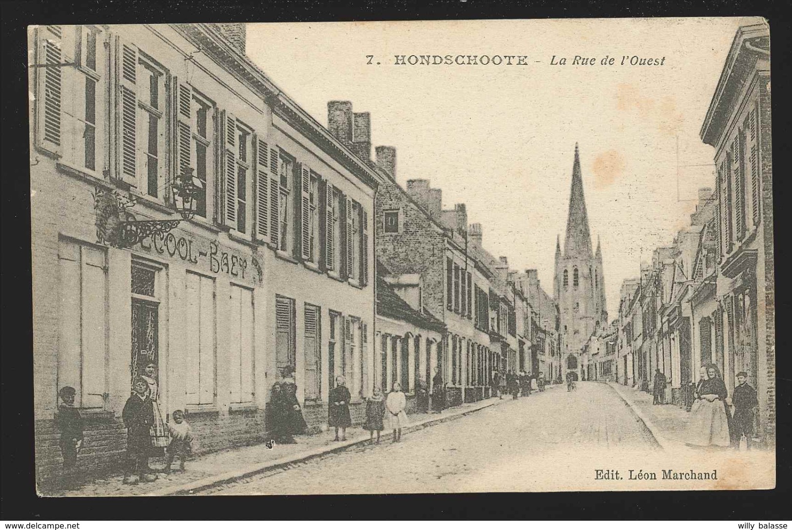+++ CPA - Fance 59 - HONDSCHOOTE - HONDSHOOTE - La Rue De L'Ouest   // - Hondshoote