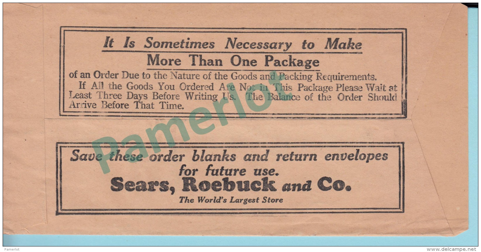 Order Blank Sears, Rebuck And Co. With Envelope - 4 Scans - Canada