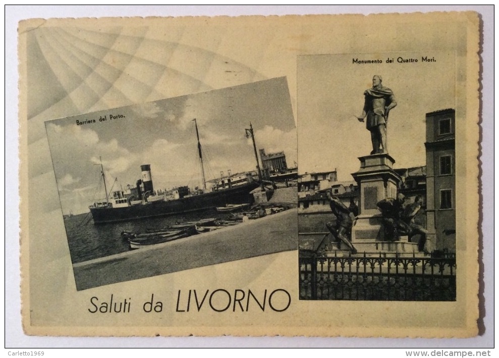 Saluti Da Livorno Del 1942 Viaggiata In Ottimo Stato F.g. - Livorno