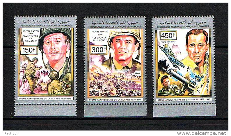 Comoro Islands Sc # 760 / 762  MNH **  WW  II Movies - Seconda Guerra Mondiale