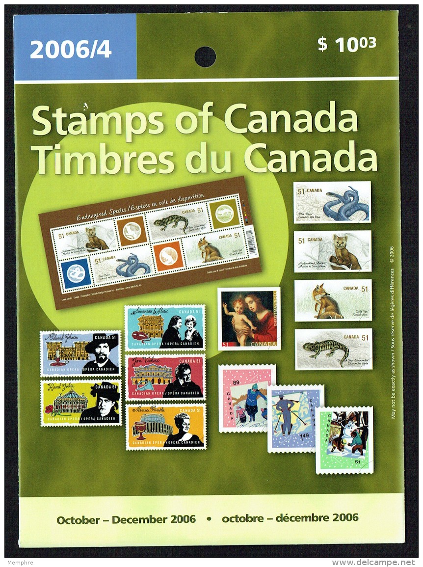 2006  4th Quarter   PO Sealed Quarterly Collection  See Content On 2nd Scan - Canadese Postmerchandise