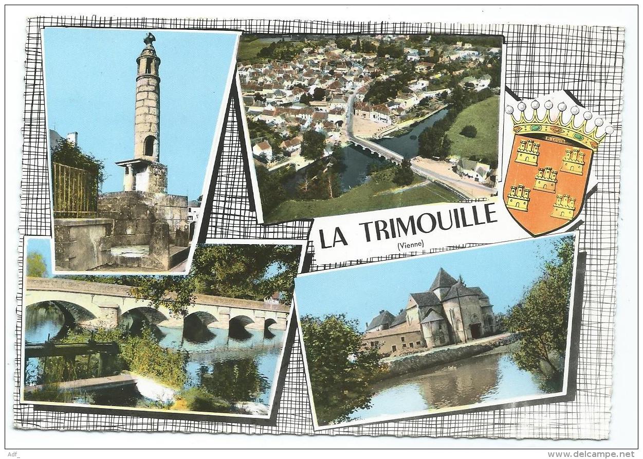 CPSM MULTIVUES COLORISEE LA TRIMOUILLE, VIENNE 86 - La Trimouille