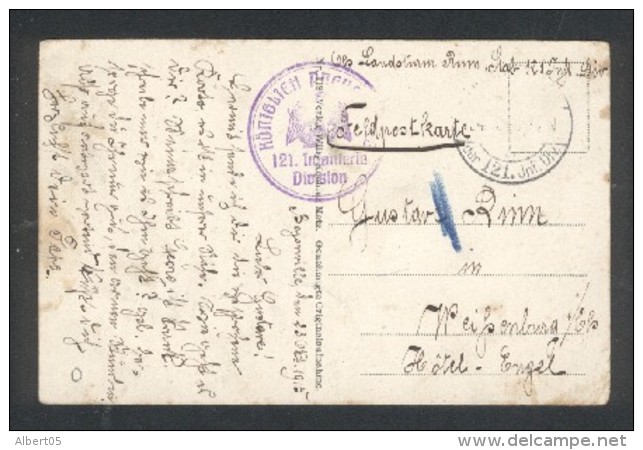 Feldpostkarte - Villers Sous Prény - 121 éme Division Infanterie - Guerre De 1914-18