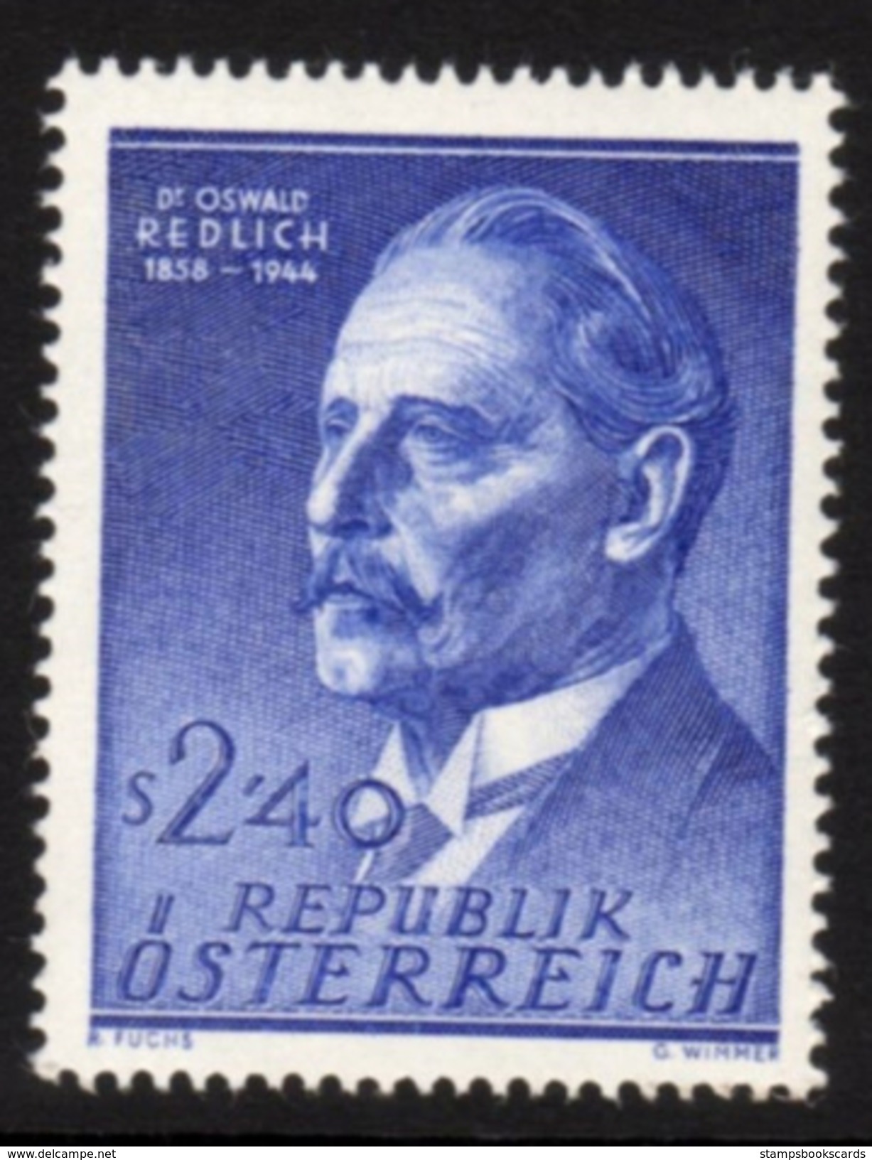 Austria Oswald Redlich Mm Stamp - Otros & Sin Clasificación