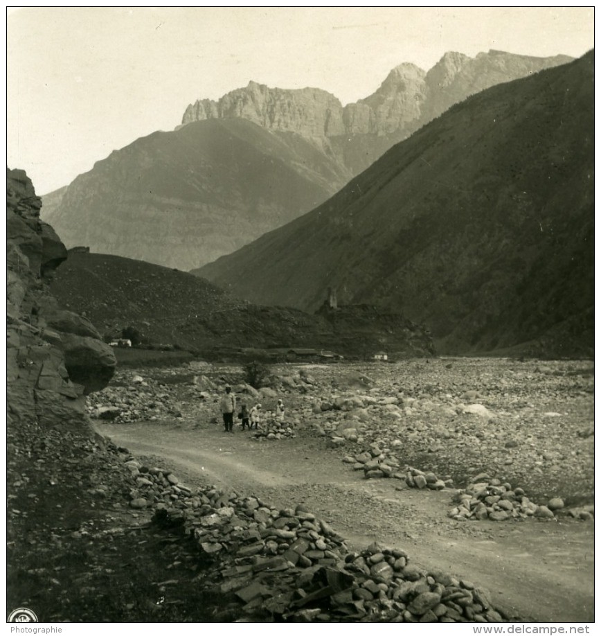 Caucase Transcaucasie Route Militaire De Georgie Grousie Ancienne Photo Stereo NPG 1906 - Stereo-Photographie