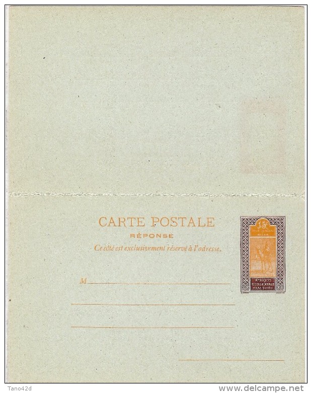 CIRC7 - HAUT SENEGAL ET NIGER CPRP "MEHARISTE" 15c+15c  NEUVE ACEP N° CP6 - Unused Stamps