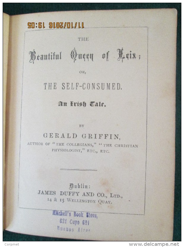 TALES FOR YOUTH  Irish Poet GERALD GRIFFIN -1st EDITION C/1854 THE BEAUTIFUL QUEEN OF LEIX -Pubs JAMES DUFFY AND CO. Ltd - Sprookjes & Fantasie