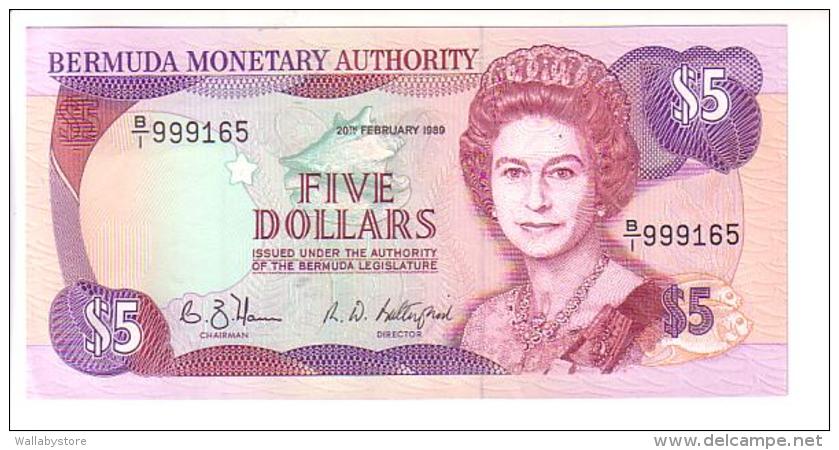 Bermuda 5 Dollars (1989) First Date - UNC R! - Bermudas
