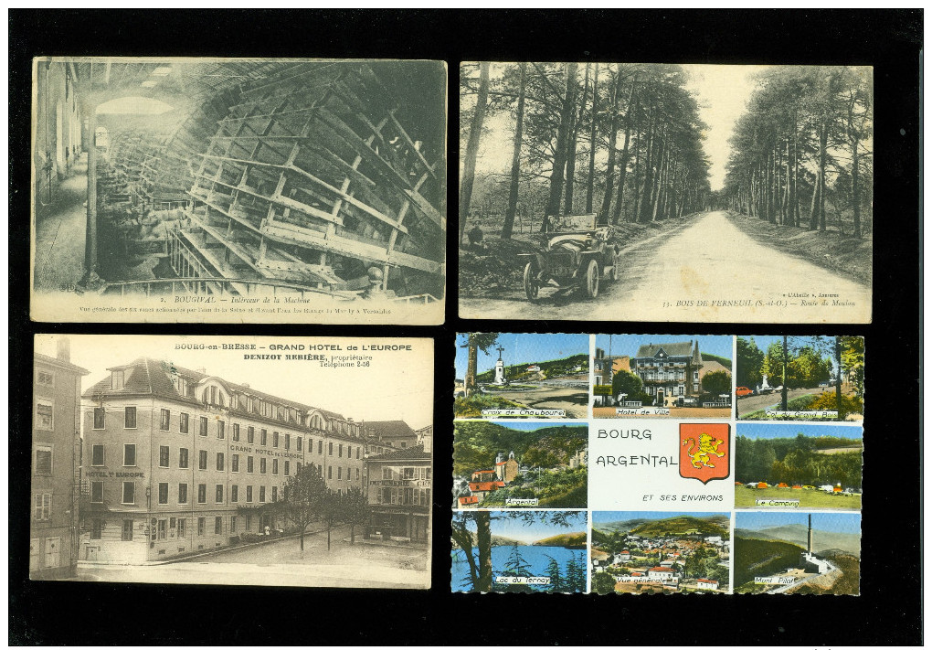 Grand lot de 400 cartes postales de France ( type drouille ) Groot lot van 400 postkaarten Frankrijk (brol) 25 x 4 scans
