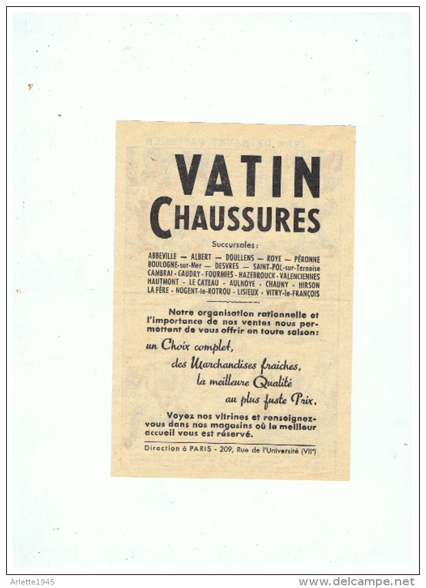 VATIN CHAUSSURES DIFFERENTES SUCCURSALES - Publicités