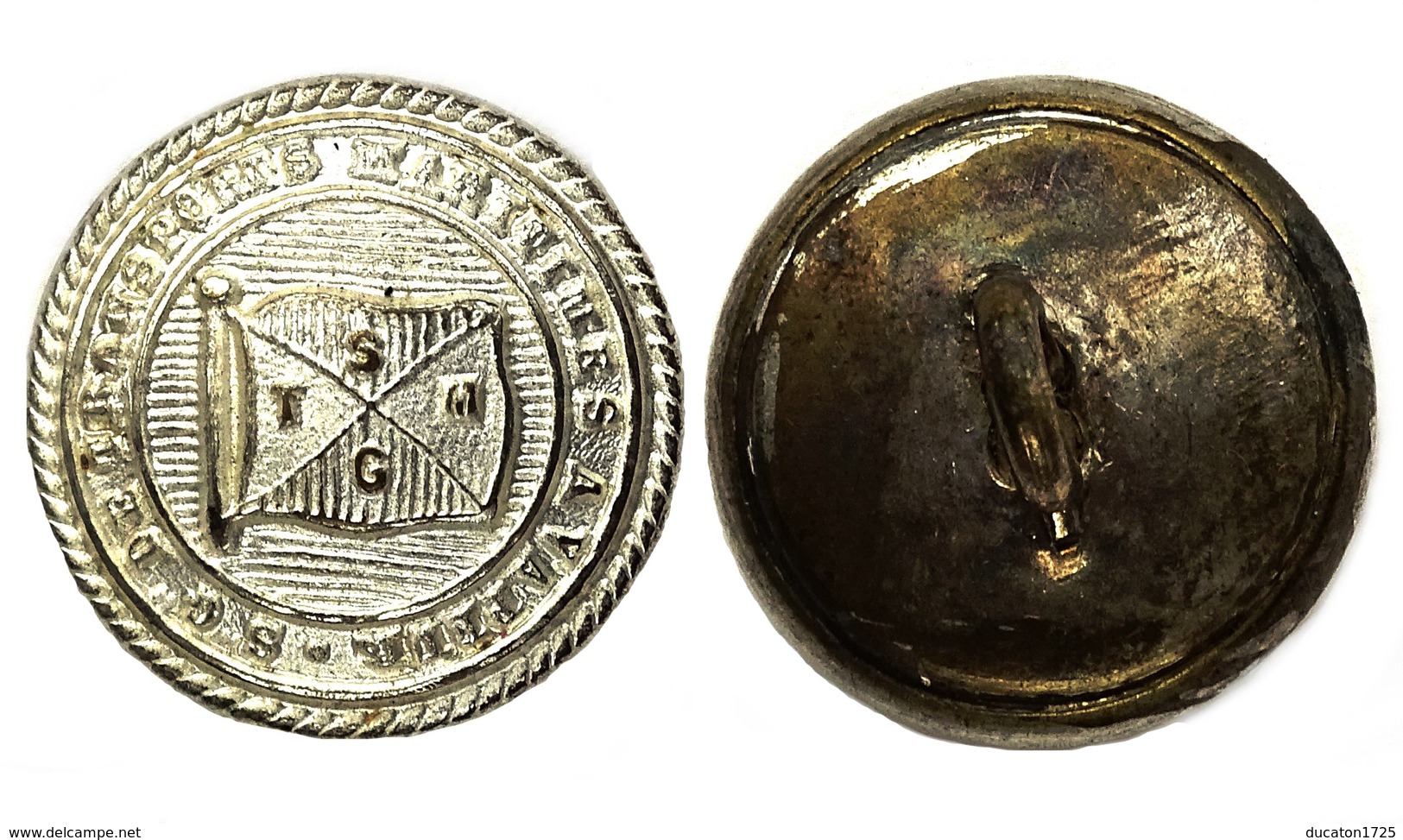 Bouton Officier Société Générale De Transports Maritimes à Vapeur. 15 Mm. Vers 1900 - Buttons