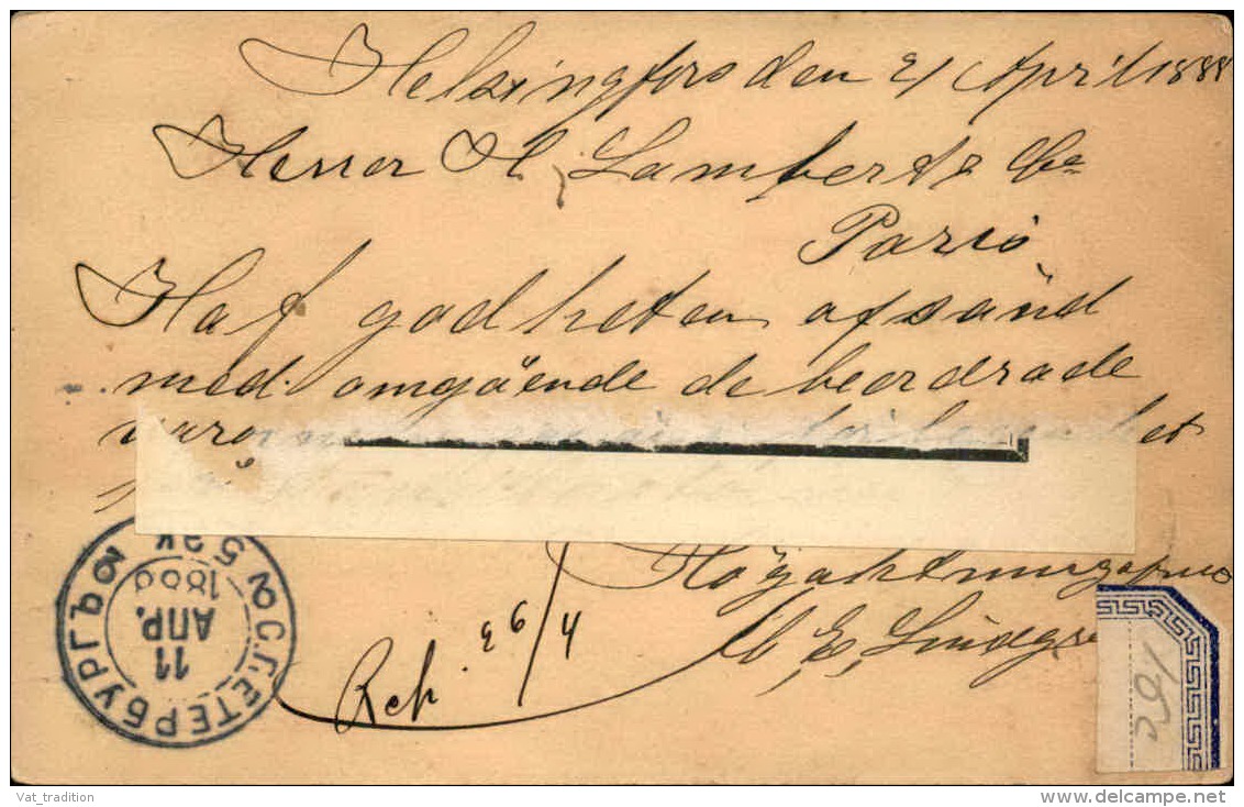 FINLANDE - Entier Postal Pour Paris En 1888 - A Voir - L  4289 - Entiers Postaux