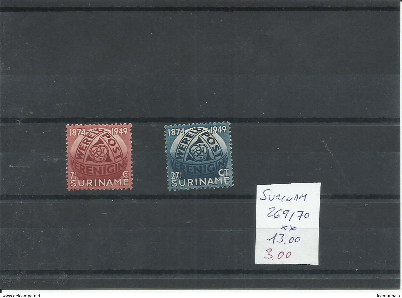 SURINAM HOLANDES  YVERT 269/70    MNH  ** - Surinam