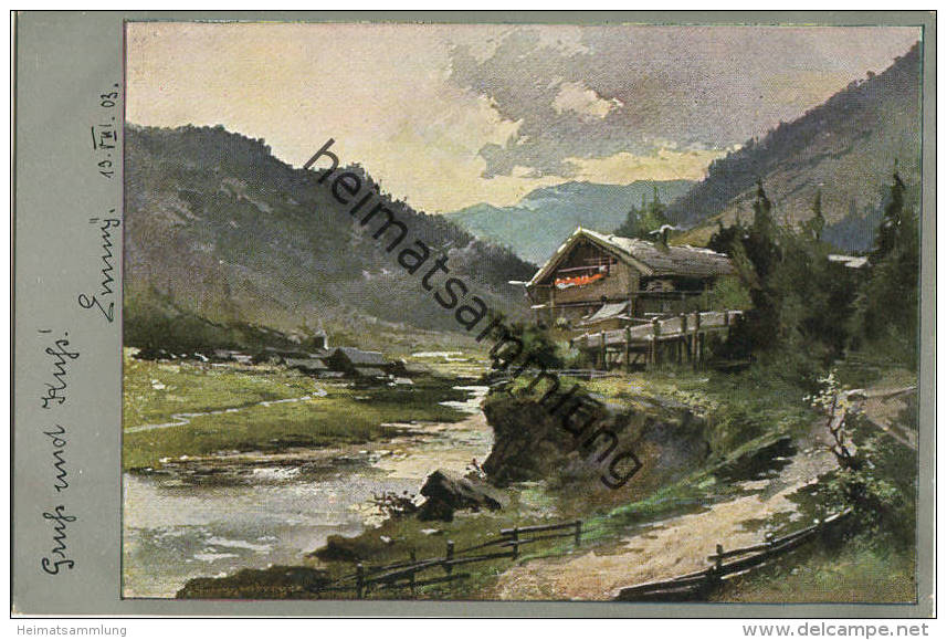 Landschaft - Künstlerkarte Guggenberger Serie 1278 - Beschrieben 1903 - Guggenberger, T.