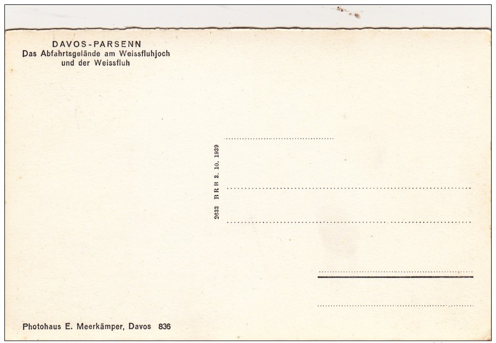 Old Post Card Of Davos Parsenn, Graubünden, Switzerland..,J52. - Davos