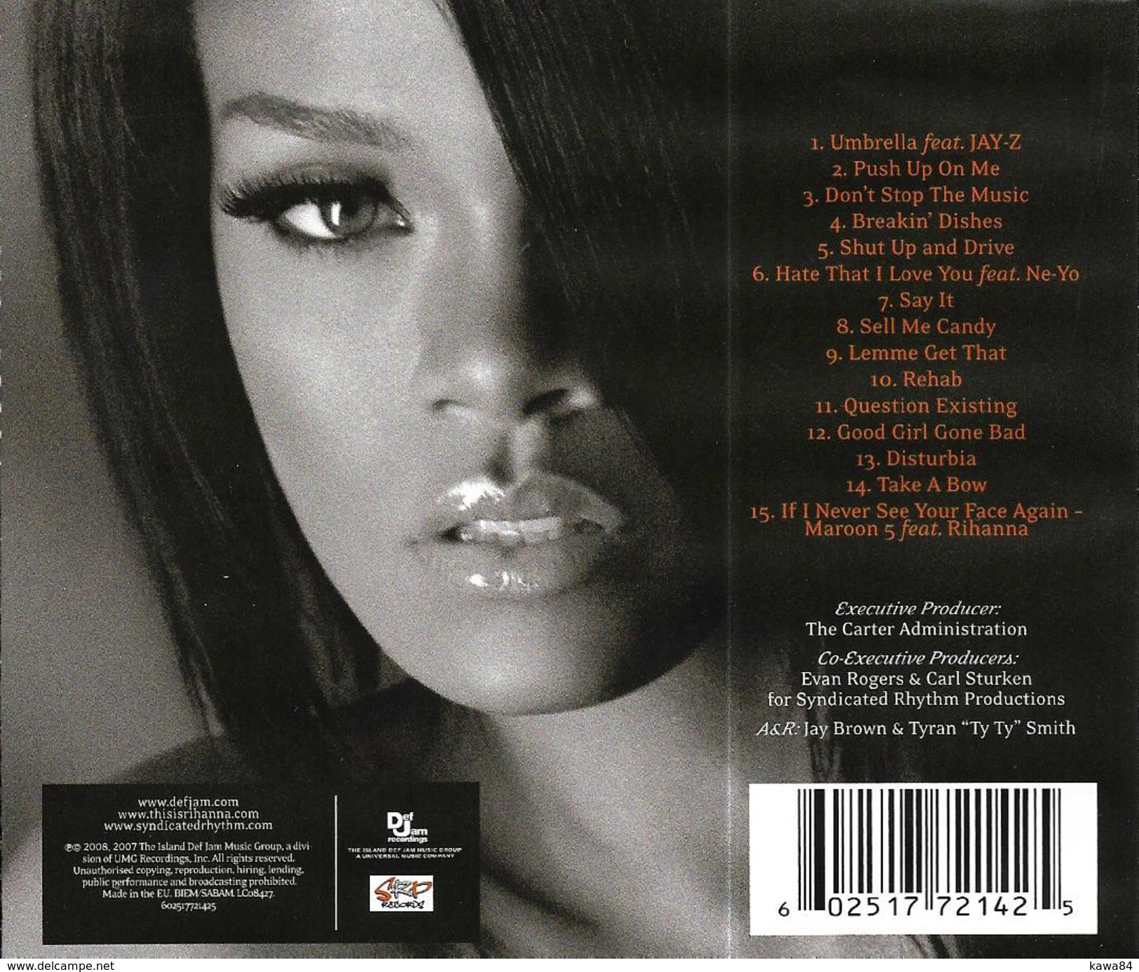 CD  Rihanna  "  Good Girl Gone Bad: RELOADED  "  Europe - Soul - R&B