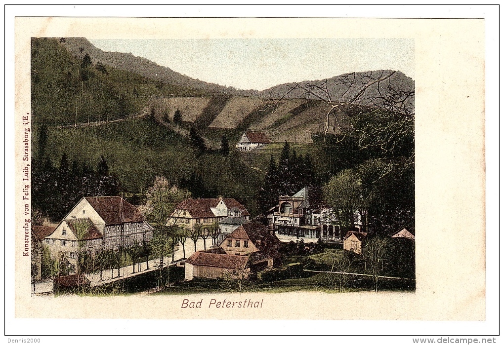 BAD PETERSTHAL - Carte Colorisée / Colored Card - Ed. Felix Luib, Strassburg I. E. - Bad Peterstal-Griesbach