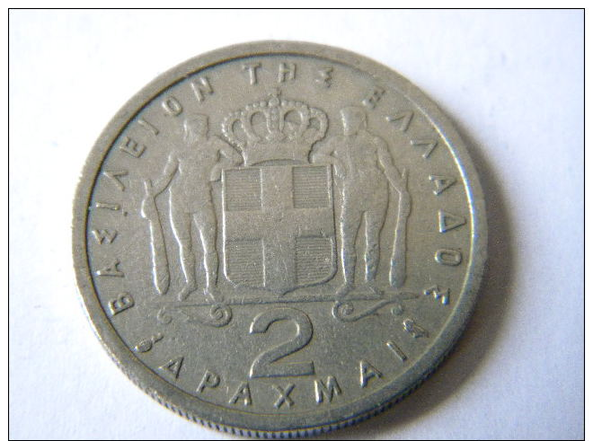 GRECE - 2 DRACHMES  1962 - Grecia