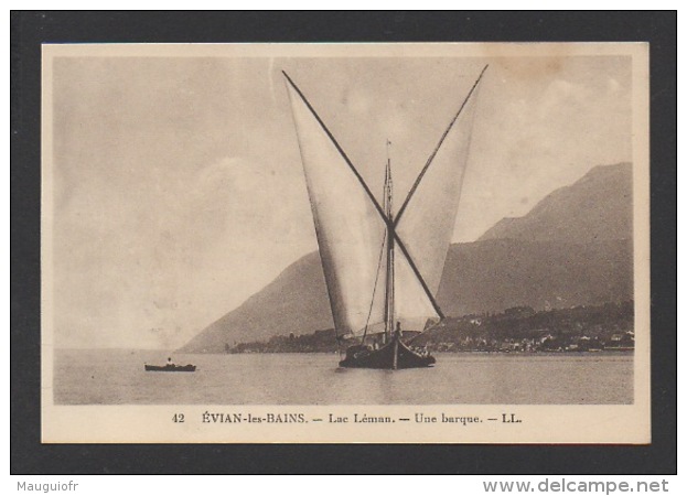 DF / BATEAUX / UNE BARQUE A VOILE SUR LE LAC LÉMAN - Sailing Vessels