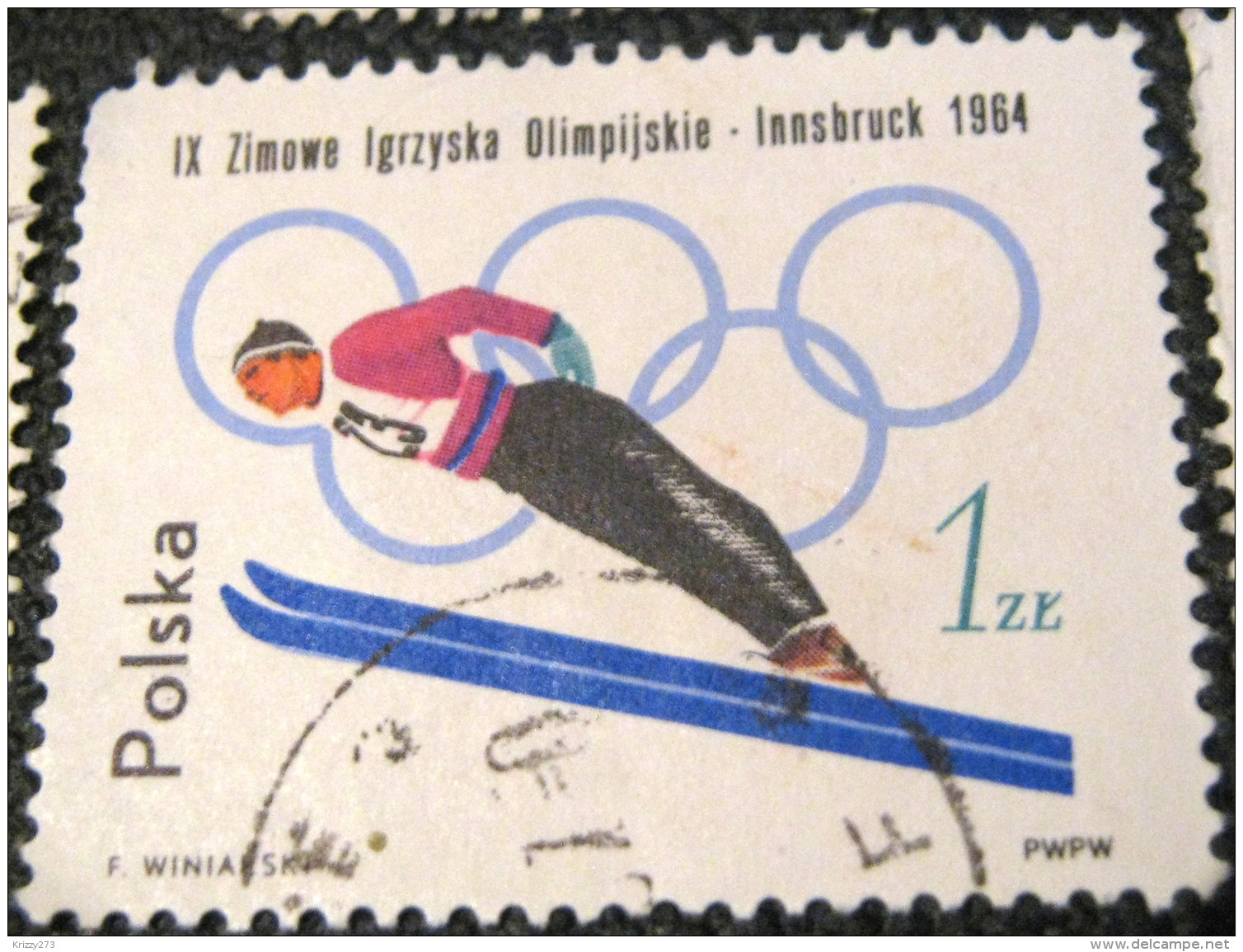 Poland 1964 Winter Olympic Games - Innsbruck, Austria 1zl - Used - Used Stamps