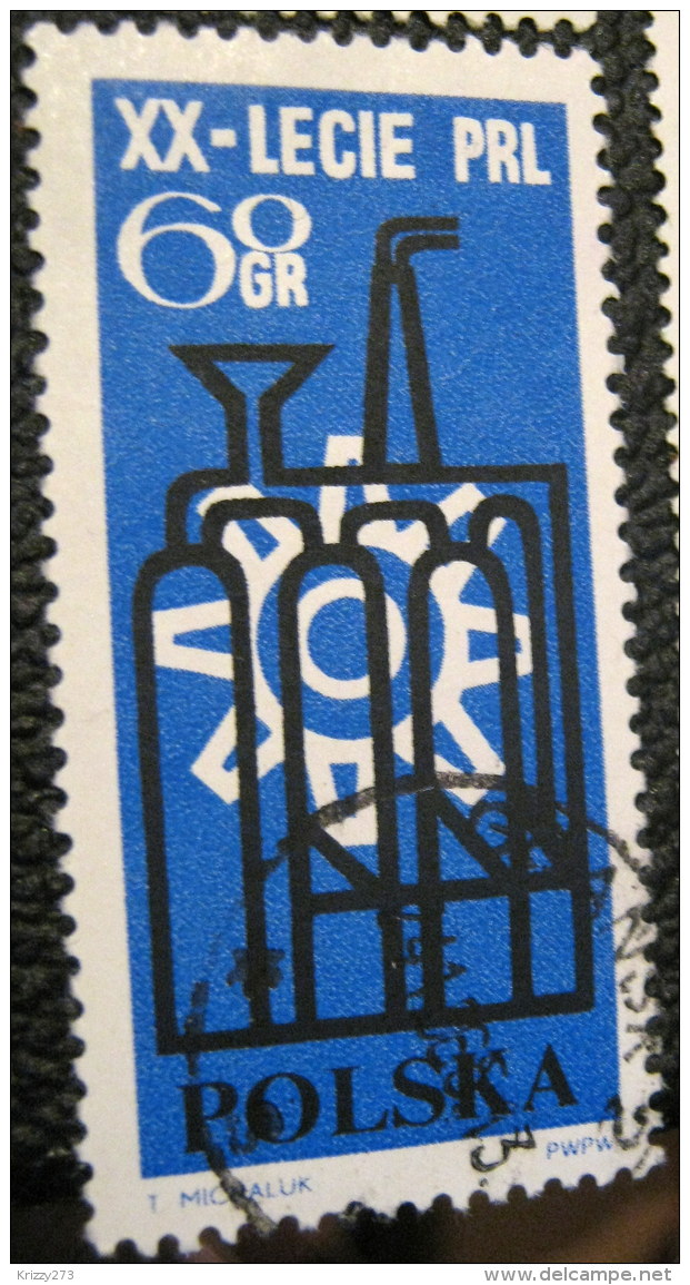 Poland 1964 The 20th Anniversary Of The Peoples Republic Of Poland 60gr - Used - Used Stamps