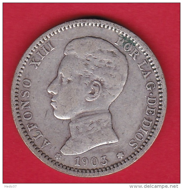 Espagne - 1 Pesetas - 1903 - Argent - Autres & Non Classés