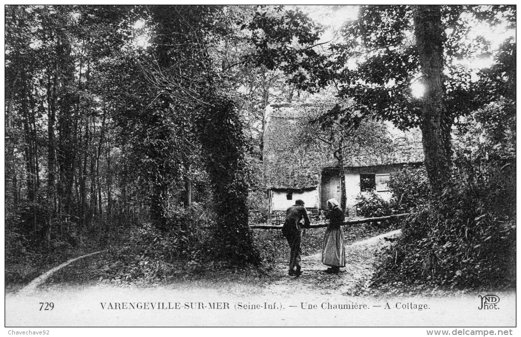 CPA     -    VARENGEVILLE SUR MER   -   UNE CHAUMIERE - Varengeville Sur Mer