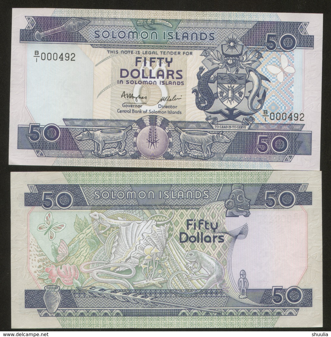 Solomon Islands 50 Dollars 1986 Pick 17 UNC Low Number - Salomons