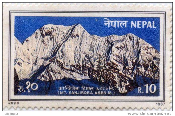 MT.KANJIROBA HIMALAYAN MOUNTAIN RUPEE 10 STAMP NEPAL 1987 MINT MNH - Andere & Zonder Classificatie