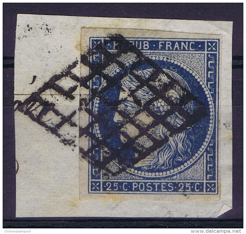 France   Yv 4 Cachet Grille - 1849-1850 Cérès