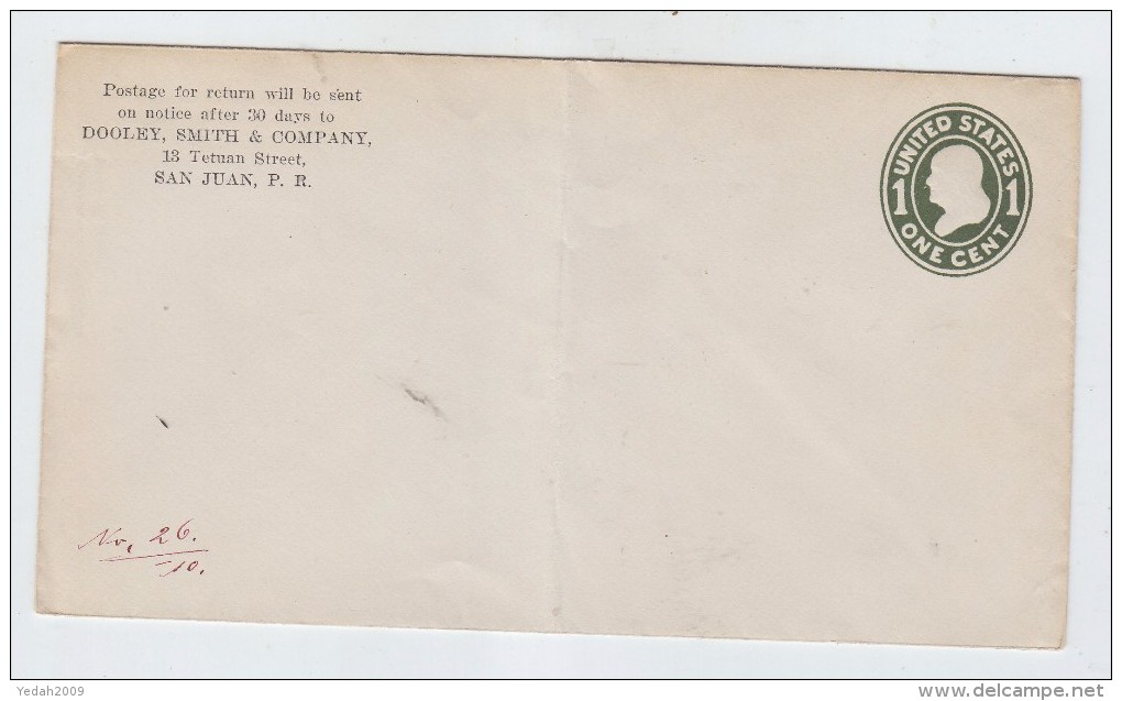 USA 1c MINT PS COVER - ...-1900