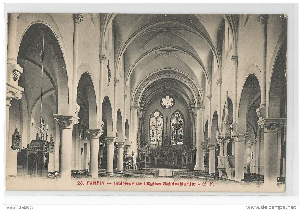 Seine Saint Denis - 93 - Pantin Intérieur De L'église Sainte Marthe - Pantin