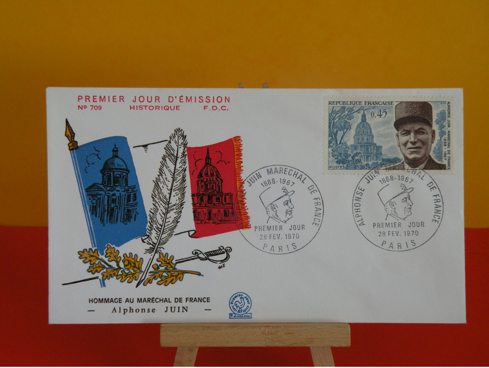 FDC- Hommage Au Maréchal De France, Alphonse Juin - Paris - 28.2.1970 - 1er Jour - Coté 2,50 &euro; - 1970-1979