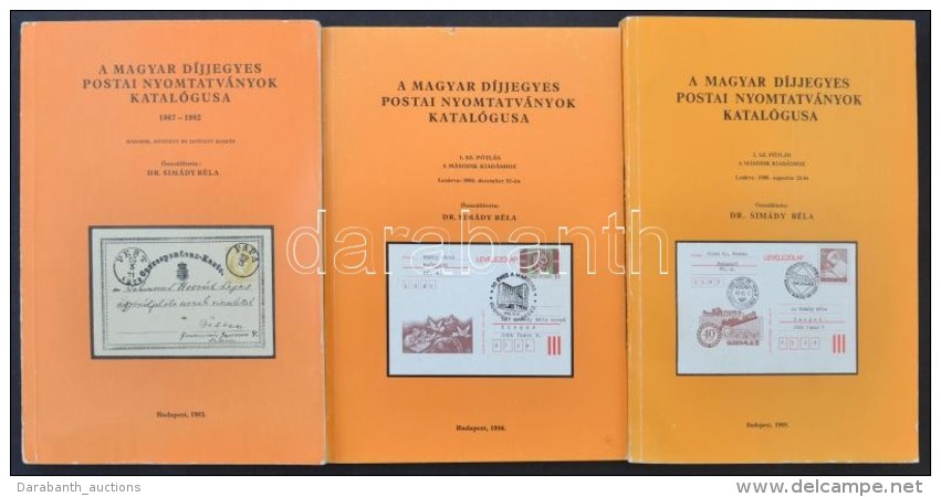 1983,1986,1989 A Magyar Díjjegyes Postai Nyomtatványok Katalógusa (3 Db) - Autres & Non Classés