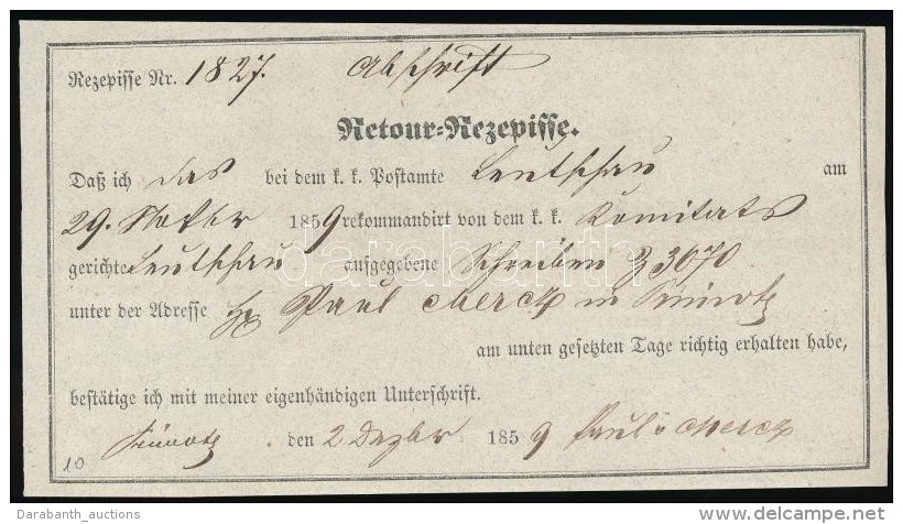 1859 - Autres & Non Classés