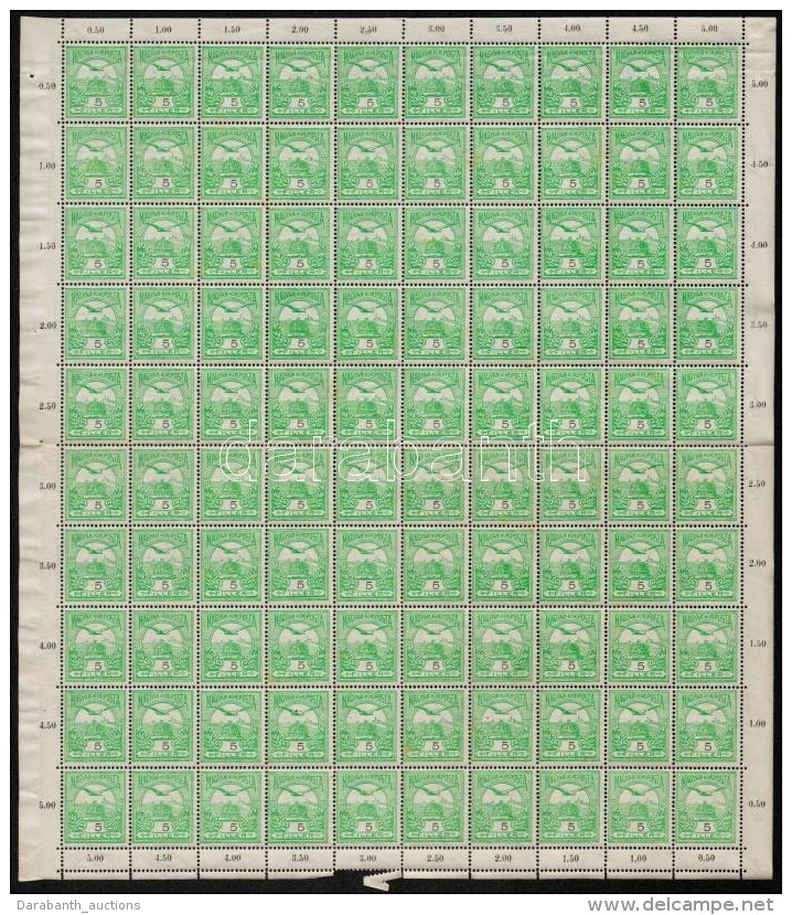 ** 1909 Turul 5f Hajtott Teljes ív (20.000) - Other & Unclassified