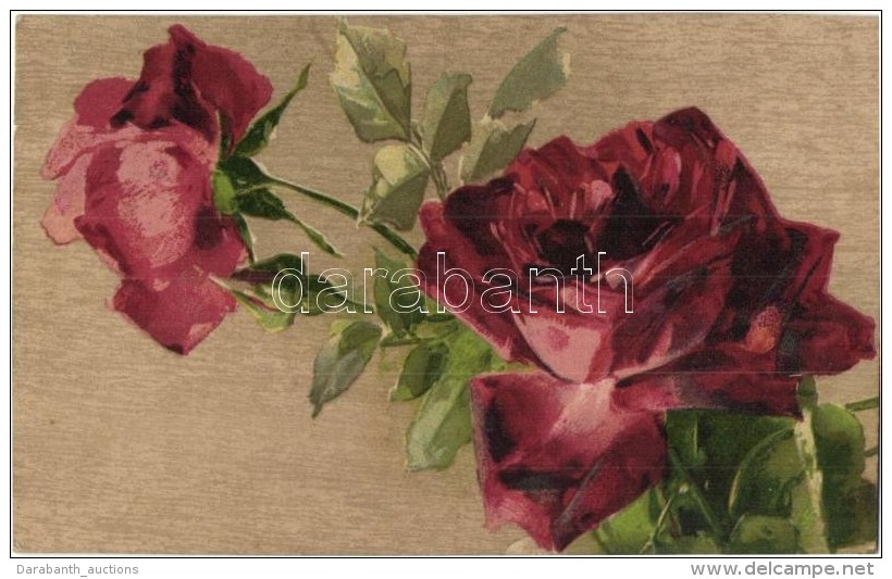 T4 Red Rose, Flowers, G. O. M. Litho (b) - Unclassified
