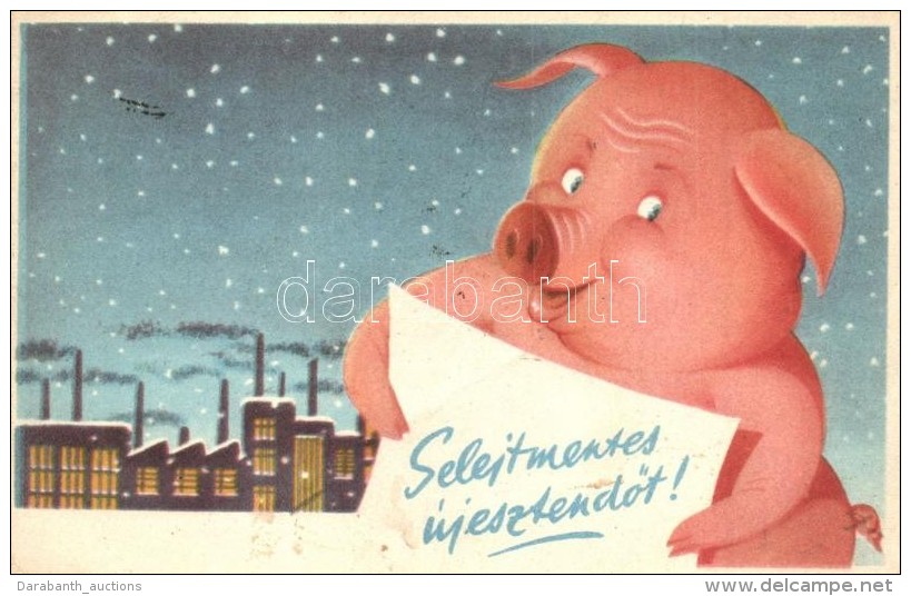 T2/T3 Selejtmentes Új EsztendÅ‘t. MÅ±vészeti Alkotások / Communist Propaganda Greeting Card - Non Classés