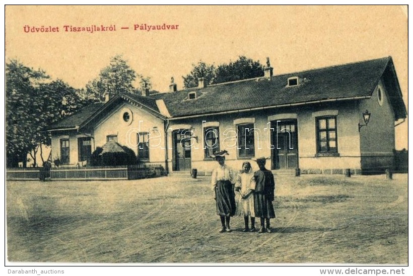 ** T4 Tiszaújlak, Vylok; Vasútállomás, Kiadja Bleier Emil / Railway Station... - Non Classés