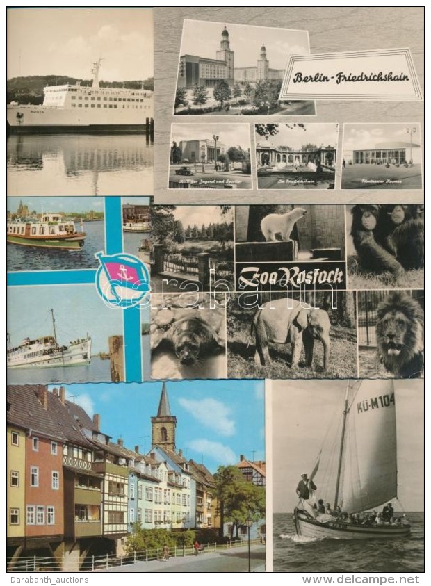 ** * 80 Db MODERN Keletnémet Városképes Lap / 80 Modern Eastern-German Town-view Postcards - Non Classés