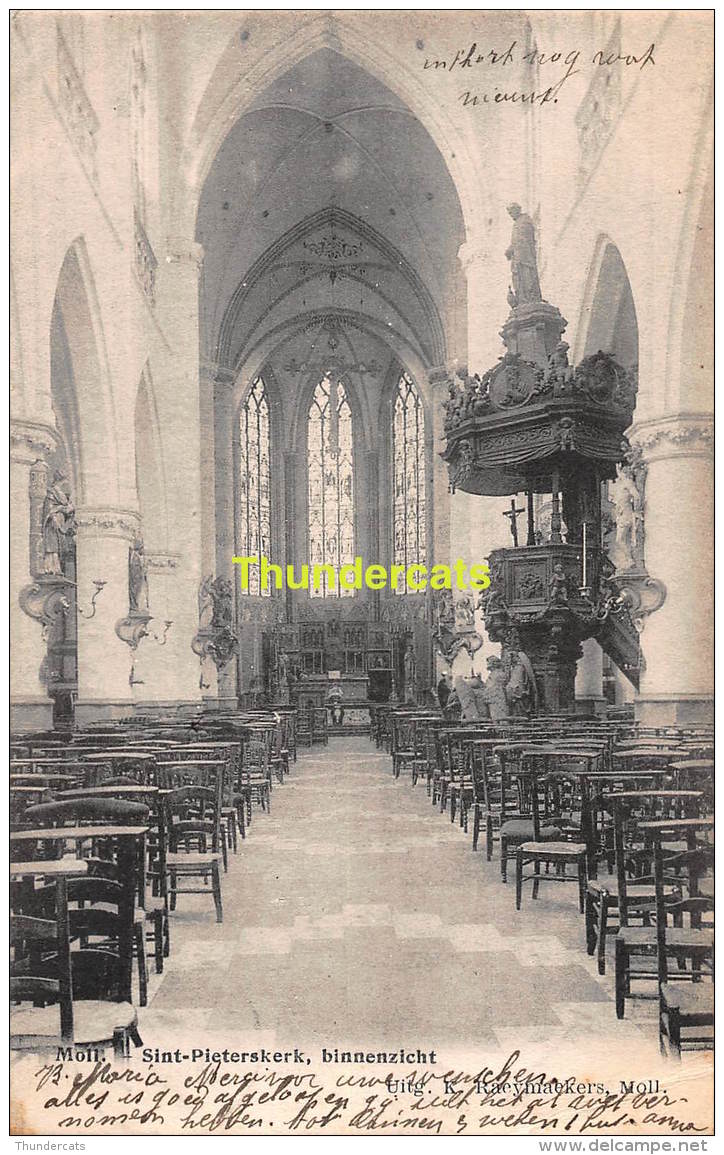 CPA MOL MOLL  SINT PIETERSKERK BINNENZICHT - Mol