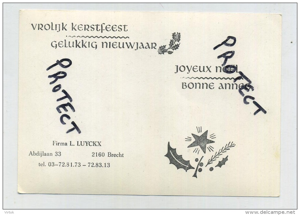 Brecht Firma L. Luyckx ( 2 Scans ) ( Groot Formaat -  Kaart In De Midden Plooibaar - Brecht